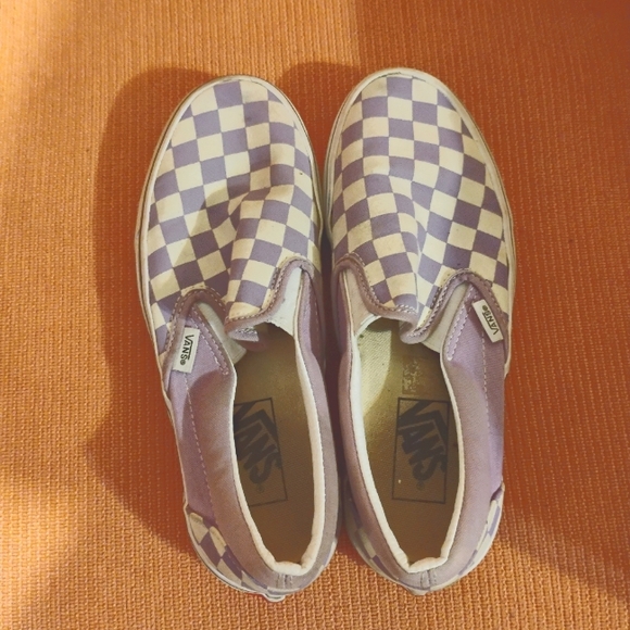 Vans purple checkered slip on - Picture 1 of 1